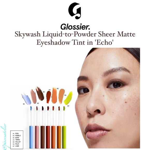 Glossier Skywash Liquid-to-Powder Sheer Matte Eyeshadow Tint in Echo - Picture 11 of 15